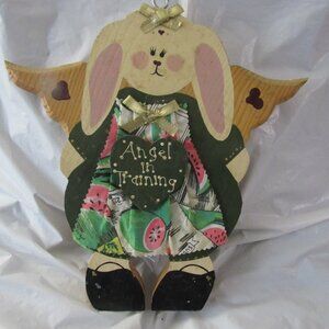 Hand made Wood Angel in Training.